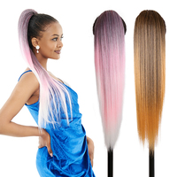 Queue de cheval synthétique Julianna Premium Futura à cordon de serrage, extensions de cheveux bouclés Yaki