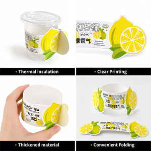 Fundas <span class=keywords><strong>de</strong></span> cartón termoaislantes personalizadas con diseño troquelado a todo color para promoción <span class=keywords><strong>de</strong></span> marca, pedidos al por mayor, Navidad - Product Image 3
