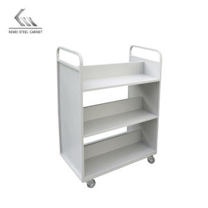 Chariot de livre Double face en métal en forme de W, chariot <span class=keywords><strong>sur</strong></span> <span class=keywords><strong>roulettes</strong></span>, 3 niveaux, <span class=keywords><strong>bibliothèque</strong></span>, littéraire, chariot Mobile, chariot pour documents et bureau - Product Image 5