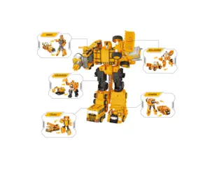 Brinquedos infantis liga deformação robô, engenharia, brinquedos 5 em 1, bloco de construção, brinquedos
