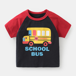 Nouveaux t-shirts décontractés pour garçons, été, personnalisés, avec des couleurs contrastées et des dessins animés, provenant d'un fournisseur chinois - Product Image 6