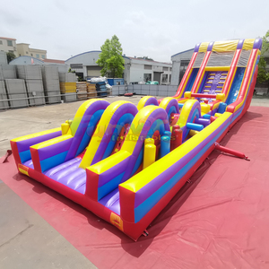 สนามแข่งขันและกิจกรรมกลางแจ้งแบบเป่าลมขนาดใหญ่สองเลนสำหรับการแข่งขันและความบันเทิง - Product Image 1