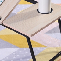 Bureau portable pour ordinateur portable avec plateau en MDF réglable en angle et pieds en acier pliables pour lit