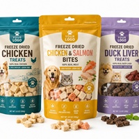 Emballage alimentaire personnalisé en plastique laminé pour snacks, bonbons lyophilisés, sachet Doypack avec feuille d'aluminium, pochette autoportante à fermeture éclair pour aliments pour animaux de compagnie