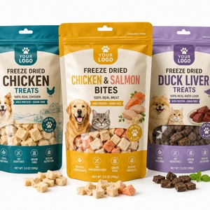 Empaque de Plástico Laminado Personalizado para Snacks, Dulces Liofilizados, Doypack con Cierre y Base de Aluminio para Alimentos de Mascotas - Product Image 1