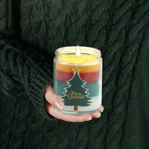 LANJO Christmas <b>Candle</b> Natural Soy Wax 7oz Scented <b>Candle</b> Glass Jar <b>Candle</b> <b>Gift</b> <b>Set</b> for Christmas Wholesale - Product Image 5