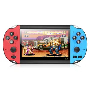 Console de jeux vidéo portable X7, avec écran de 4.3 pouces, Double bascule, 8 go, 10000 jeux intégrés, connexion TV, musique, E-Book