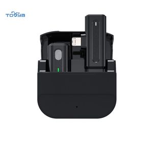 Microphone Lavalier Dynamique Sans Fil OEM Tooya 1-vers-1 1-vers-2 à Faible Latence avec Lumières LED Omnidirectionnelles pour <span class=keywords><strong>TikTok</strong></span> et Diffusion en Direct en Extérieur - Product Image 3