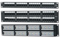 LE-P3724S Panneau de brassage réseau Cat6 RJ45 24 ports 19 pouces 1U pour montage en rack, panneau vierge pour gestion de câbles en armoire serveur