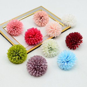 Fleurs artificielles Dongchen Crafts, pompons de chrysanthèmes 4G, base de décoration de gâteau de mariage DIY, rose, rouge, violet - Product Image 4