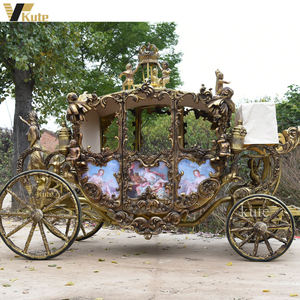 Carruaje de Princesa Real para Niñas, Carruaje de Cenicienta con Luces LED de Navidad, 4 Ruedas, para Viajes, Todoterreno, Turismo, Carruaje Blanco - Product Image 4