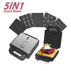 Sonifer SF-6143 nouvelles plaques détachables multifonctions antiadhésives de haute qualité pour la maison 5 en 1 <span class=keywords><strong>gaufrier</strong></span> électrique beignet - Product Image 1