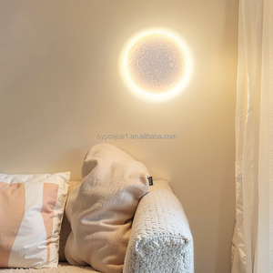 Lampe murale créative moderne pleine lune Design 6.3W COB gypse niche encastrée couleur blanc chaud pour la décoration de la maison - Product Image 5