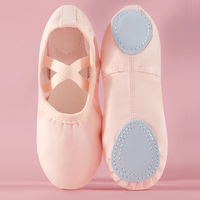 Chaussures de danse chinoises à semelle souple pour filles, chaussures de ballet à griffes de chat, tige en toile, nouveau modèle rose, laçage gratuit, design d'entraînement