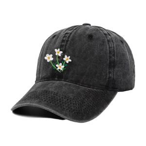 Casquette de baseball unisexe en sergé lavé style vintage, brodée, souple et réglable, modèle Dad Hat rétro - Product Image 2