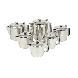 Mayur Exports Model 003 Assured Quality Stainless Steel Classic Mirror Finish <b>Tea</b> <b>Pot</b> Lid Metal Handle Dishwasher Safe for Home - Product Image 1