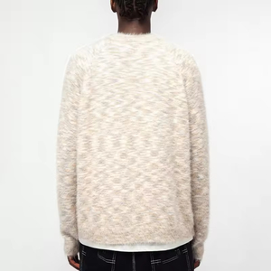 Áo Len Nhà Sản Xuất Biểu Tượng Tùy Chỉnh Thêu <span class=keywords><strong>Mohair</strong></span> Phong Cách Dệt Kim Áo Thun Không Thường Xuyên Mô Hình Dệt Kim Mờ Áo Len Người Đàn Ông - Product Image 5