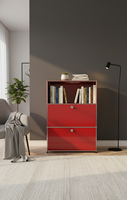 Meuble de salon en acier inoxydable personnalisable et auto-assemblable avec un design moderne, rangement modulaire pour bureau à domicile et bar à domicile