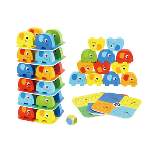 Bằng gỗ Elephant xếp chồng trò chơi cho trẻ em cân bằng cảm giác chơi Montessori Đồ chơi giáo dục cho trẻ em - Product Image 3