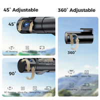 Caméra embarquée LNDU V630 4K+1080P+1080P à 3 objectifs, carte mémoire 64 Go, Wi-Fi, capture IA, super condensateur, commande vocale pour voitures