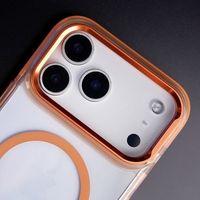 Funda Transparente con Soporte para Lentes de Cámara JOYPORODO B390 para iPhone 17 Pro Max, Resistente a Impactos, Magnética, Rígida de PC
