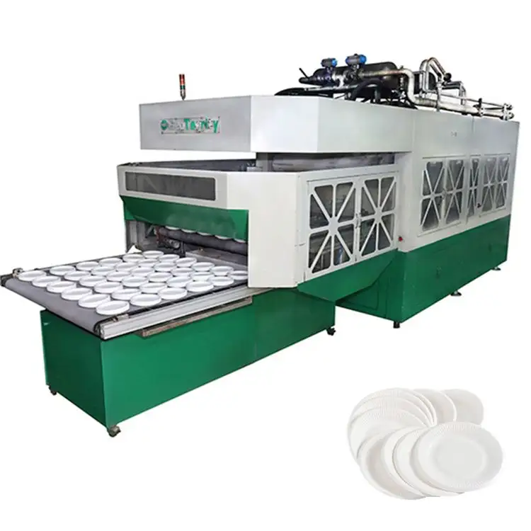 Low Cost Disposable Sugarcane Bagasse Pulp Molding Tableware Lunch Box Paper Plate Making Machine Price Dish Making Machine