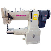 Machine à coudre industrielle RONMACK RM-8BD à point noué composé, à lit cylindrique, entraînement direct, une aiguille, alimentation manuelle, moteur 2200 tr/min