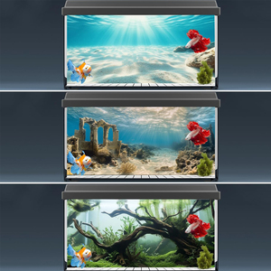 1 bộ 3 cái nền hồ cá, vải bể cá nền, dưới đáy đống đổ nát tầng sunshines & cây gỗ chi nhánh cây thủy sinh - Product Image 1