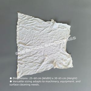 Chiffons de peintre multi-usages 10 lb 10 kg 100% stérilisés en coton blanc, chiffons industriels pour le nettoyage - Product Image 3