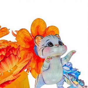 โคมไฟไหมจีนขนาดใหญ่พร้อมไฟ LED สำหรับเทศกาลคริสต์มาส ดิวาลี และวันขอบคุณพระเจ้า - สีสันปรับแต่งได้ ทนทาน และกันน้ำ - Product Image 1