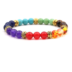 Bracciale con 7 Chakra in Pietra Naturale di Lava e Occhio di Tigre <span class=keywords><strong>per</strong></span> Donne e Uomini, Braccialetti Terapeutici <span class=keywords><strong>per</strong></span> Equilibrio e <span class=keywords><strong>Guarigione</strong></span>, Gioielli da <span class=keywords><strong>Preghiera</strong></span> Regolabili - Product Image 5