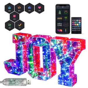 Longlive Holographic Led Gift JOY Grow Light Led Big Numbers Giant Light up Letters Led Marquee