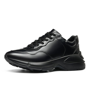 Chaussures pour hommes les plus vendues OEM en cuir véritable brillant à semelle épaisse chaussures d'augmentation de la hauteur chaussures de sport décontractées en cuir - Product Image 6
