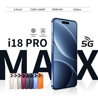 18 PRO MAX 5G Octa Core Layar HD 120Hz Bahasa Inggris Android 15 LTE 16+1TB 108MP 7.3" OLED Kartu SIM Ganda Smartphone Bahasa Prancis/Spanyol