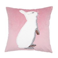 Weiche 100% Samt Kissen bezug Cartoon Cute Funny Rabbit Pattern Stickerei Kissen bezug Kissen bezug Luxury Style