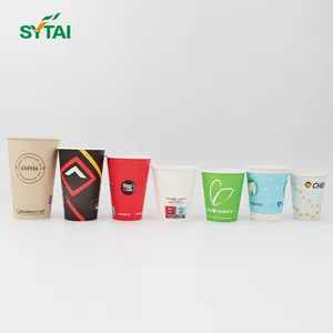 Logo Printing Vending Machine Coffee Paper Cups Disposable Single Wall Paper Insulated Coffee Cup with Lids Craft Paper