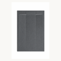 Receveur de douche H1 BMC gris foncé contemporain avec drain dissimulé, texture pierre, antidérapant classe C et base alvéolée