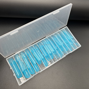 Nouvelles capsules d'extension d'ongles bleues longues en forme d'amande, capsules Popite Ongles à pose rapide, double forme pour ongles - Product Image 4