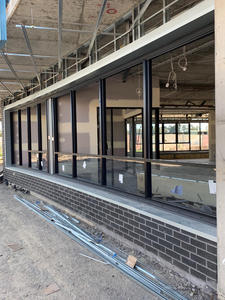 Fisso curvo parete divisoria di vetro della finestra shopfront per hotel lobby con sensore automatico scorrevole design della porta - Product Image 6