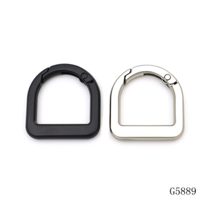 D hình dạng mùa xuân Clasp Túi phụ kiện kim loại đẩy cổng vòng khóa D Vòng Carabiner - Product Image 3