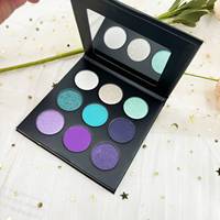 Palette de fards à paupières DIY hautement pigmentée, cosmétiques colorés en carton, 9 couleurs, avec SPF 15
