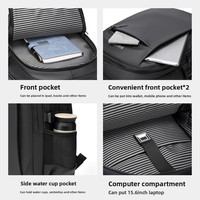 Sac à dos multifonctionnel de grande capacité pour hommes Sacs d'école en polyester imperméable pour PC Sacs de loisirs de plein air pour ordinateur portable