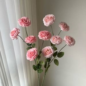 Bouquet de roses artificielles Junheyuan, arrangement de fleurs en soie pour décoration de mariage et décoration intérieure - Product Image 4