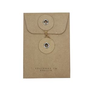 Custom Kraft Paper Envelope Button with <b>String</b> Closure for Thank You Gift Cards - Product Image 3