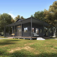 2025 Gran Venta al por Mayor Casa Contenedor Expandible de Doble Ala Plegable de 20 Pies, Mini Casa Villa, Diseño Moderno de Mediados de Siglo, Ignífuga