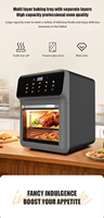 Horno Freidora de Aire de 8L y 1350W con Control Táctil y Ventana Visible