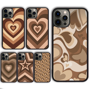 Latte Love Brown Heart custodia per telefono custodia estetica per <span class=keywords><strong>iPhone</strong></span> 15 16 14 Plus <span class=keywords><strong>11</strong></span> 12 mini 13 Pro Max Apple X XR XS max - Product Image 1