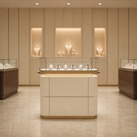 Vitrine à bijoux en verre sur mesure avec éclairage LED, présentoir pour montres, îlot de présentation de bijoux pour bijouterie, boutique, salle d'exposition