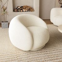 Weißer Freizeitsessel samtcouch elegante minimalistische moderne Wohnzimmersofas