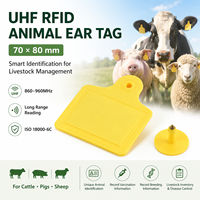 Étiquettes d'oreille pour animaux en TPU imperméable, 860-960 MHz UHF RFID, suivi du bétail, pour bovins, vaches, moutons, porcs, chèvres, impression laser